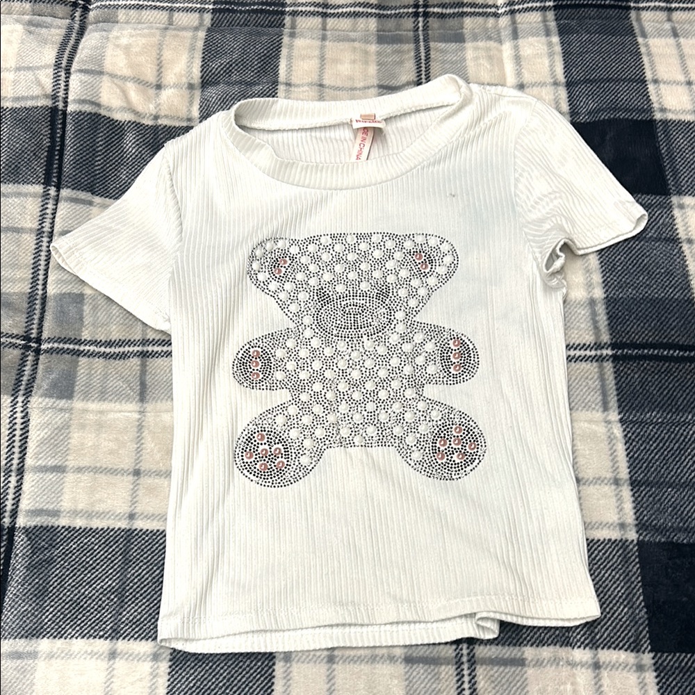 White Kids' Teddy Bear T-Shirt